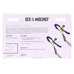 Sportsheets - Pinces à Mamelons Cougar - Or