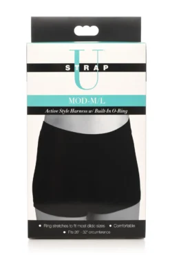 Strap U - Harnais avec O-Ring Intégré - Noir