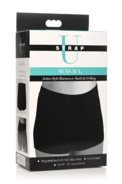 Strap U - Harnais avec O-Ring Intégré - Noir