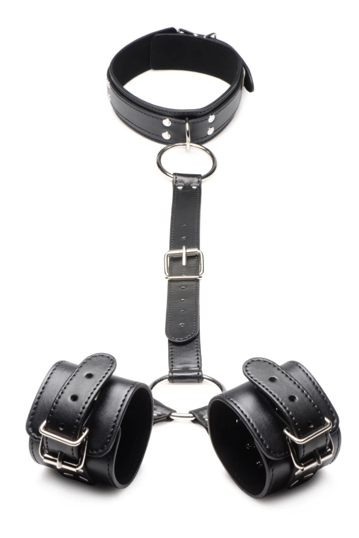 Strict - Ensemble de retenue avec collier et menottes - Noir
