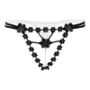 String en perles avec entrejambe ouvert Mea - Noir