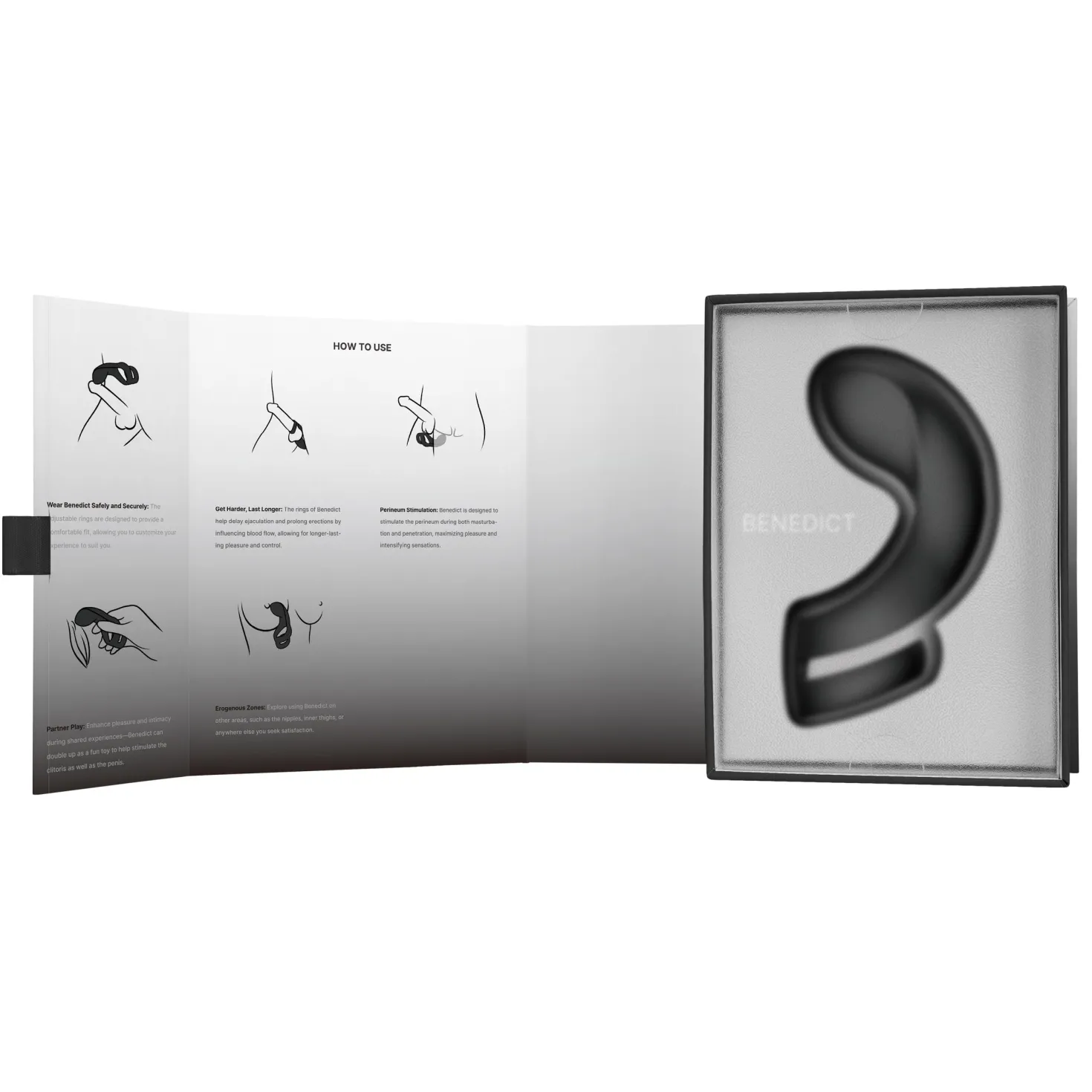 SVAKOM - Benedict Double Anneau Stimulateur de Périnée - Noir