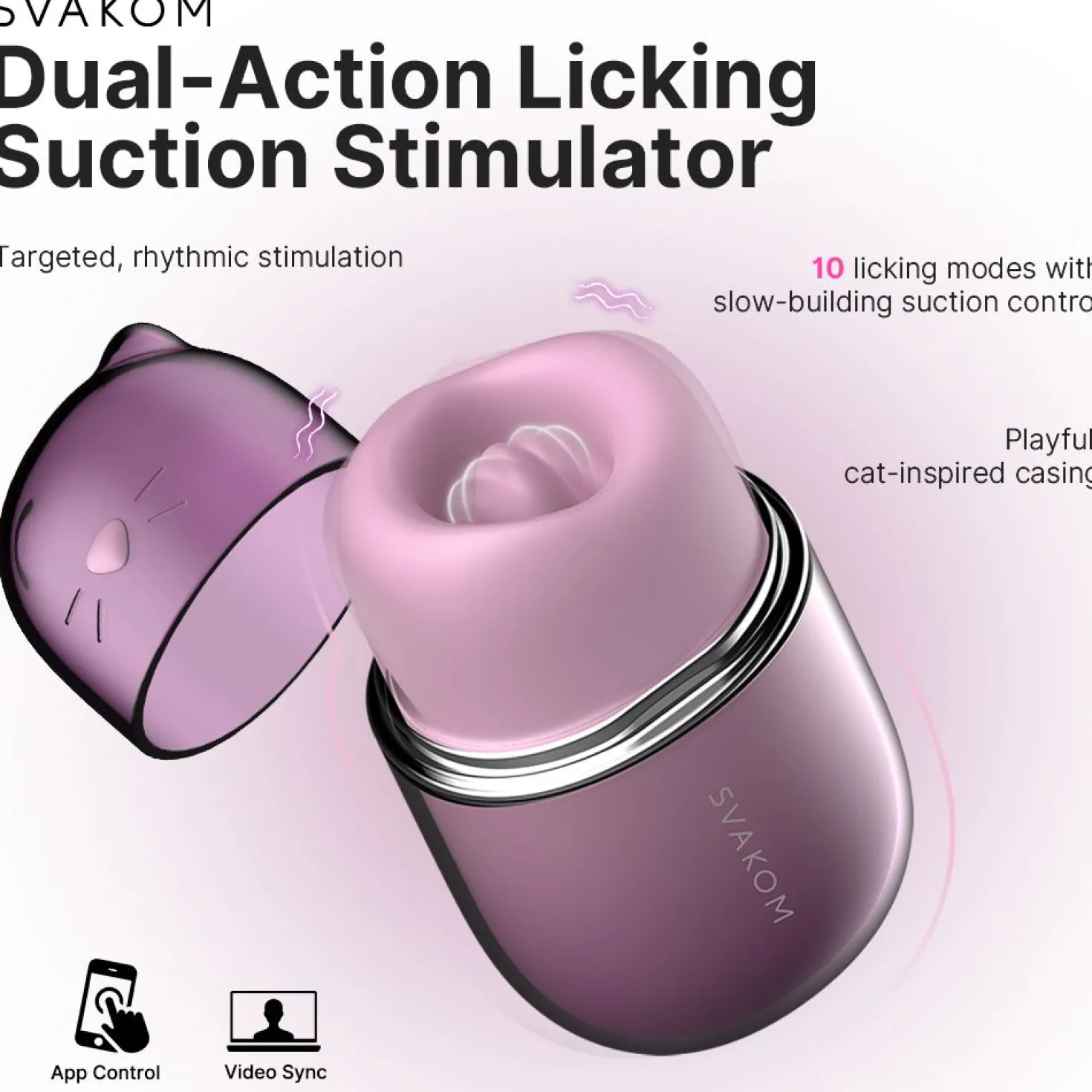 SVAKOM - Klitty Stimulateur Clitoridien - Dusty Lavender