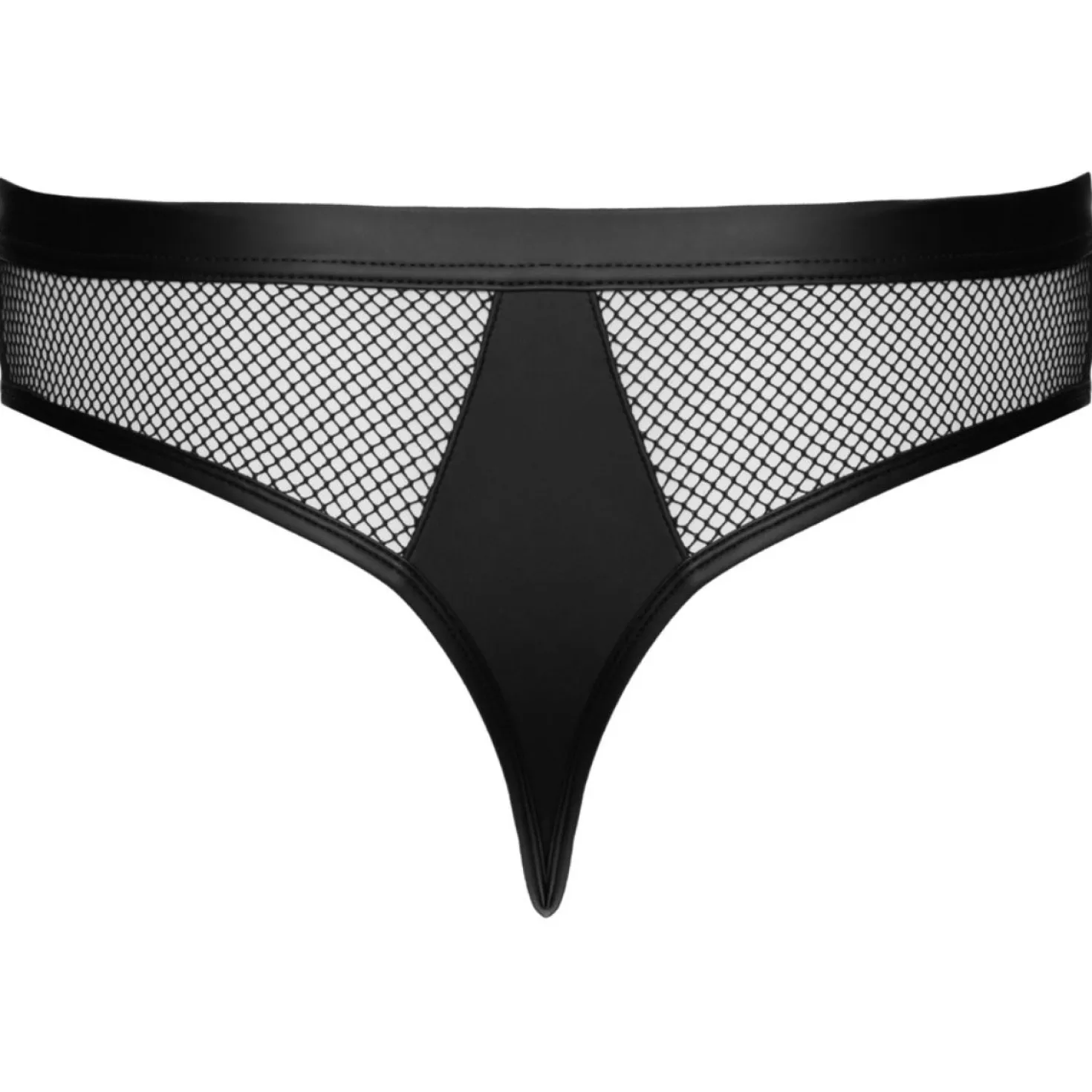 Svenjoyment Underwear - String en Résille Homme - Noir