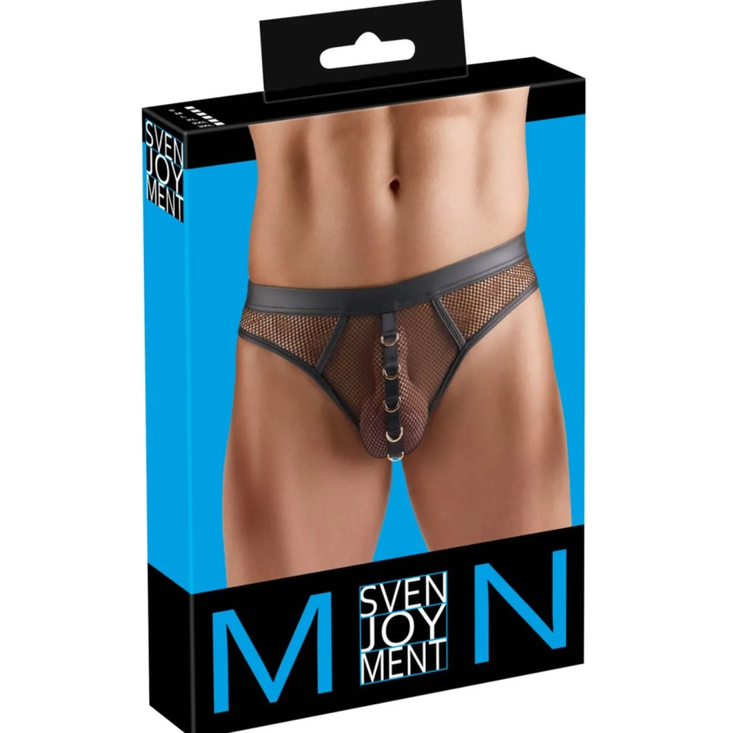 Svenjoyment Underwear - String en Résille Homme - Noir