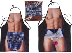 Tablier de cuisine - Corps masculin avec pénis surprenant
