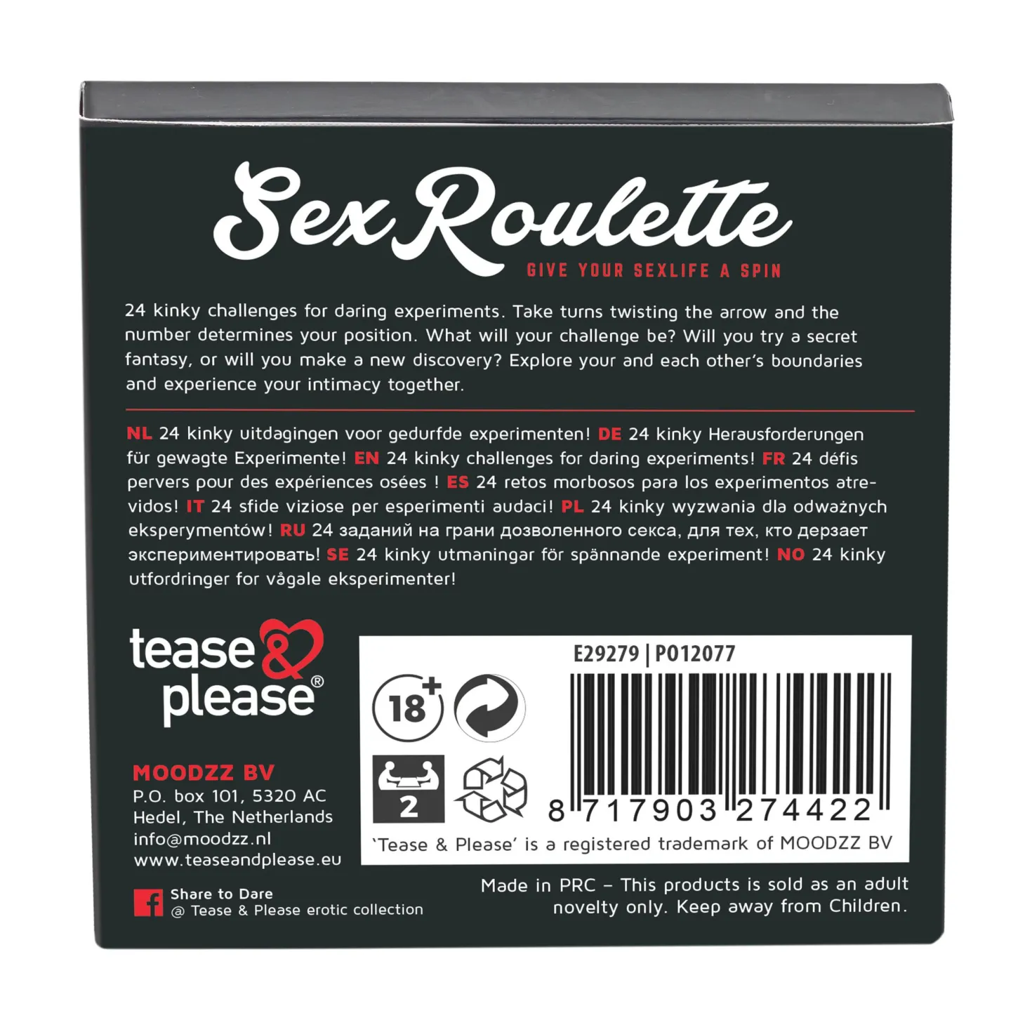 Tease & Please - Roulette Sexuelle Kinky