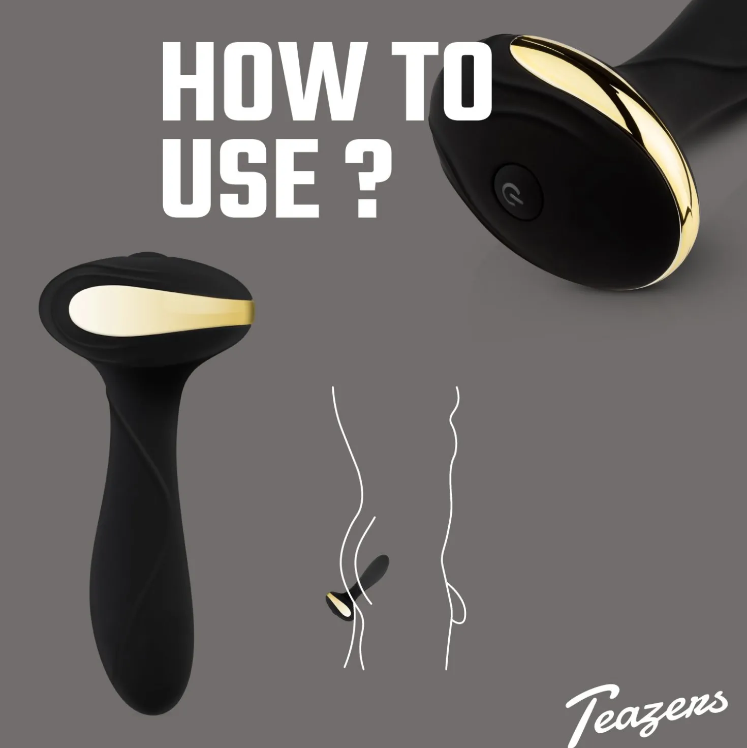 Teazers - Vibromasseur anal chauffant - Noir