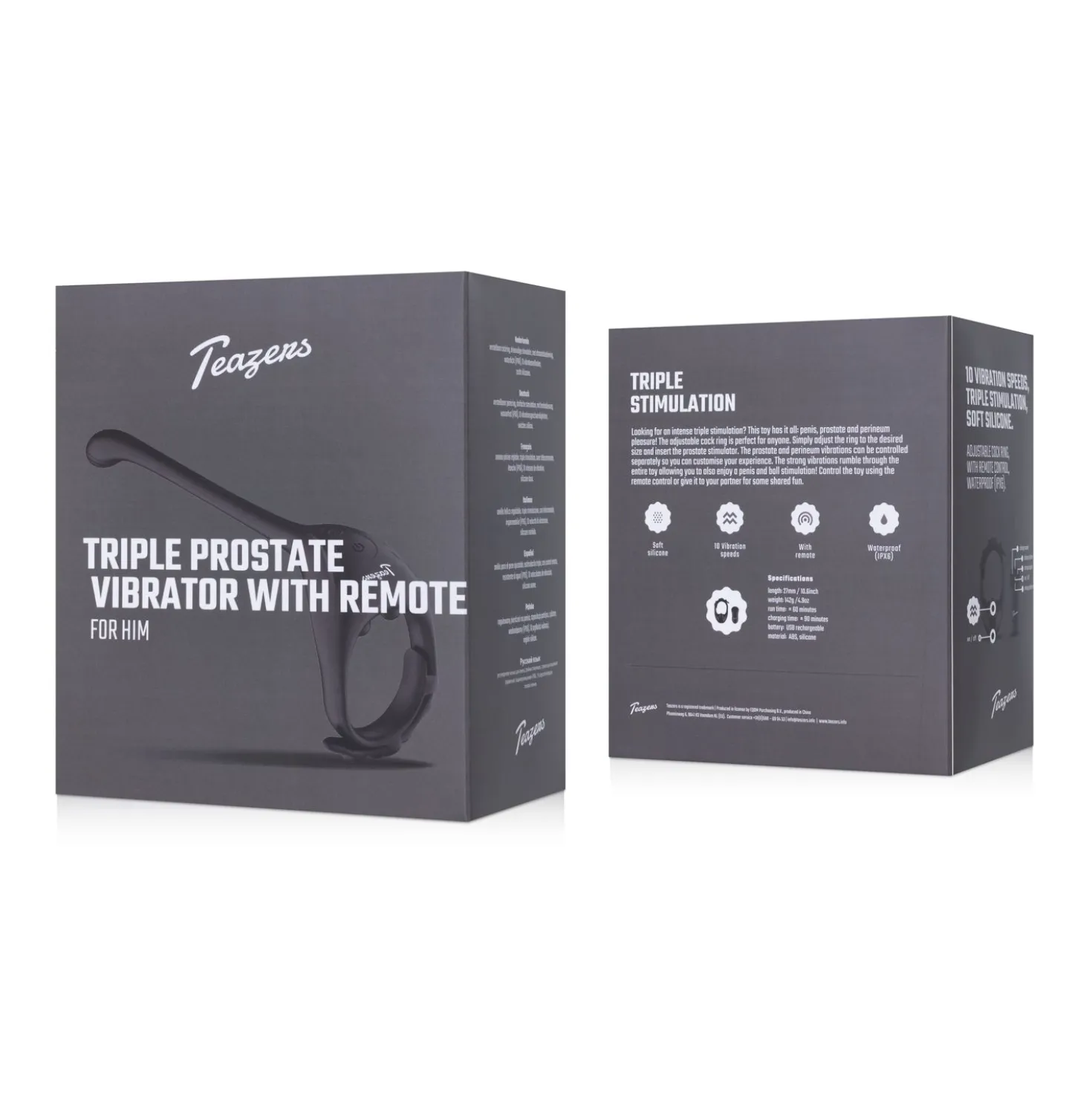 Teazers Vibromasseur Triple Prostate avec Télécommande
