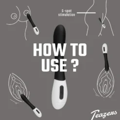 Teazers - Vibro point G nervuré - Noir
