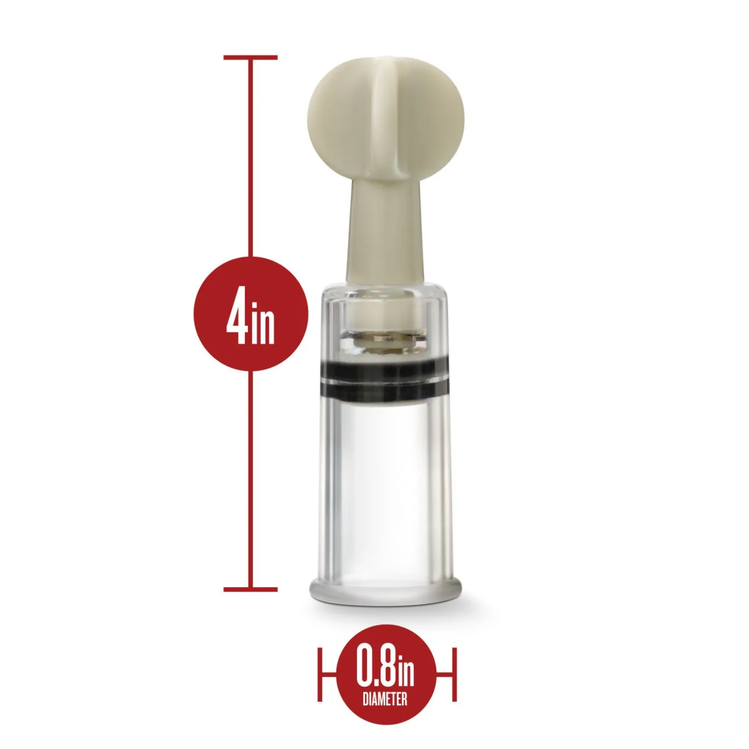 Temptasia - Ventouses à vis pour le clitoris et les tétons - Lot de 3 - Transparent
