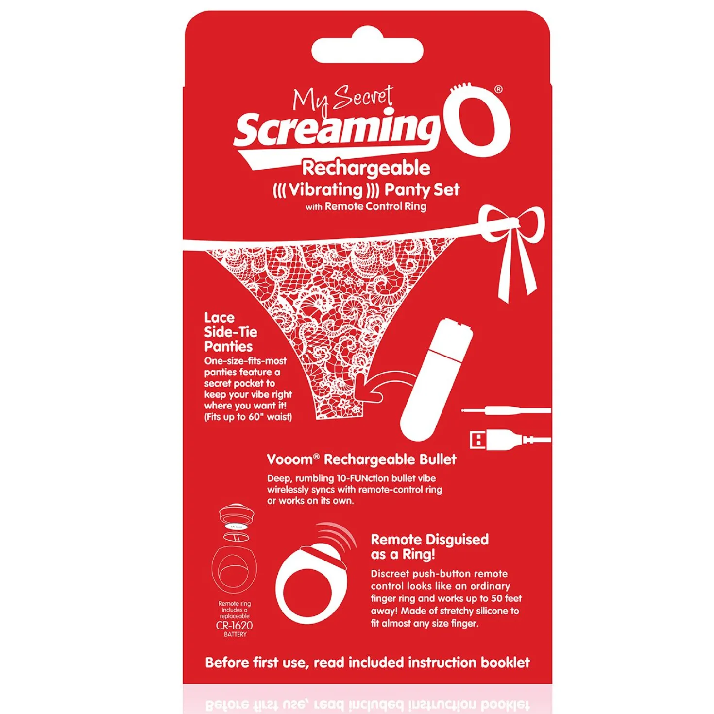 The Screaming O - Charged Remote Control Panty Vibe Red