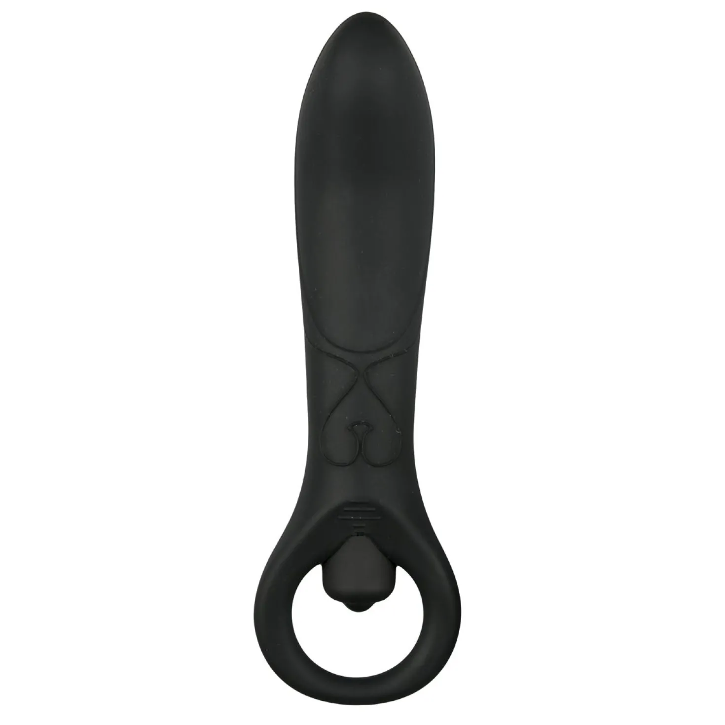 Vibromasseur anal en noir - 15,5 cm