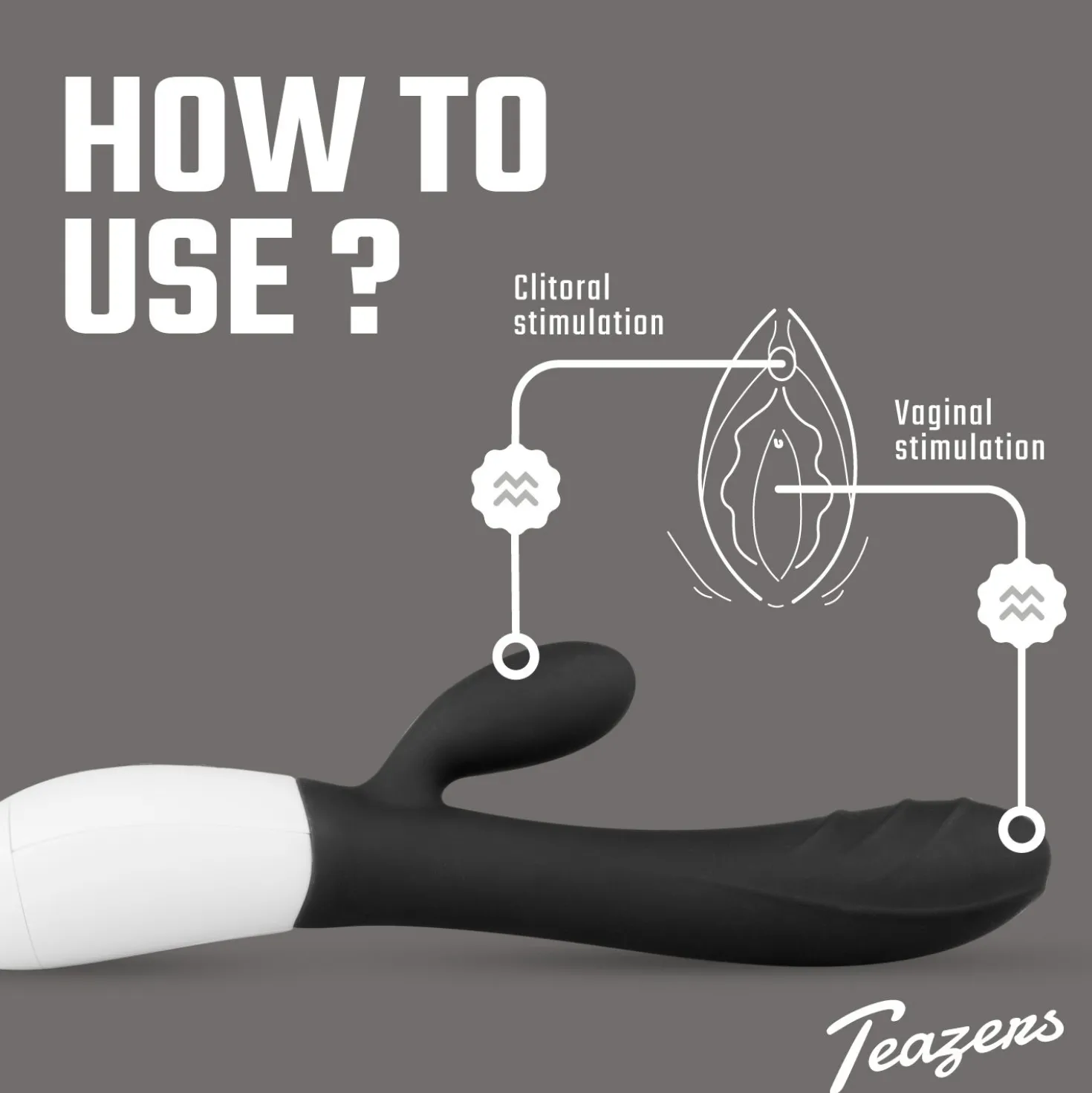 Vibromasseur Rabbit - Noir - Teazers
