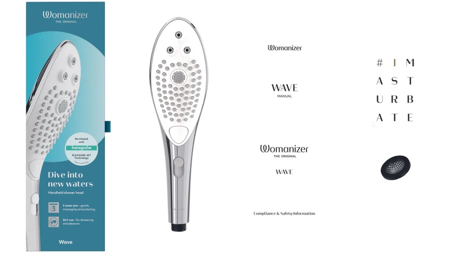 Womanizer Wave - Pommeau de douche pour stimulation clitoridienne - Chrome