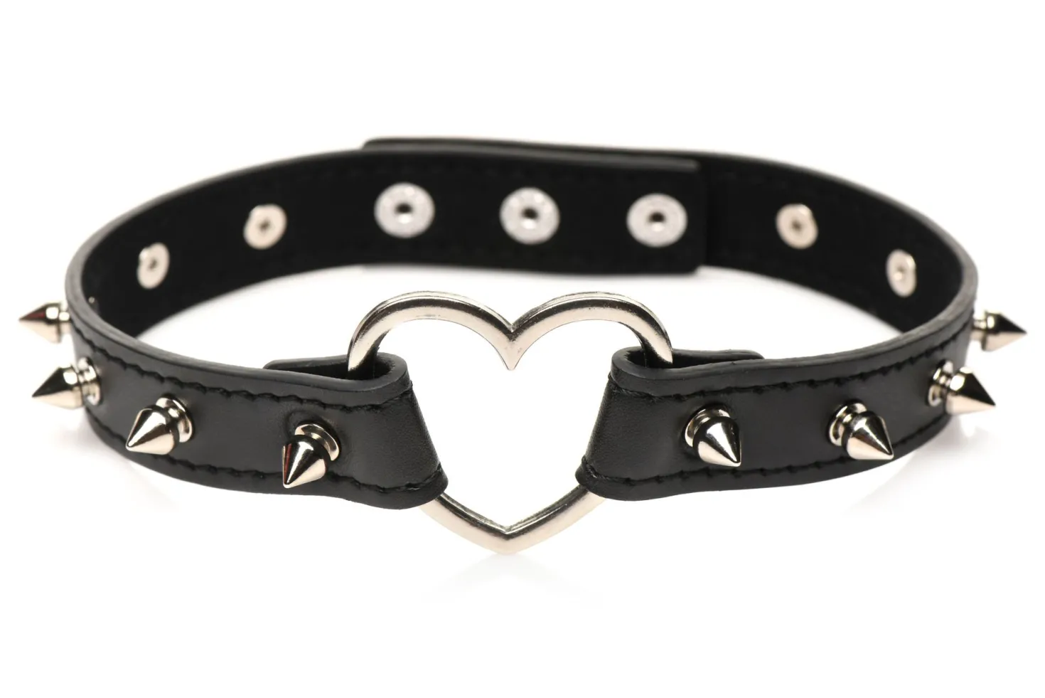 XR Brands - Collier Cœur Piquants - Noir