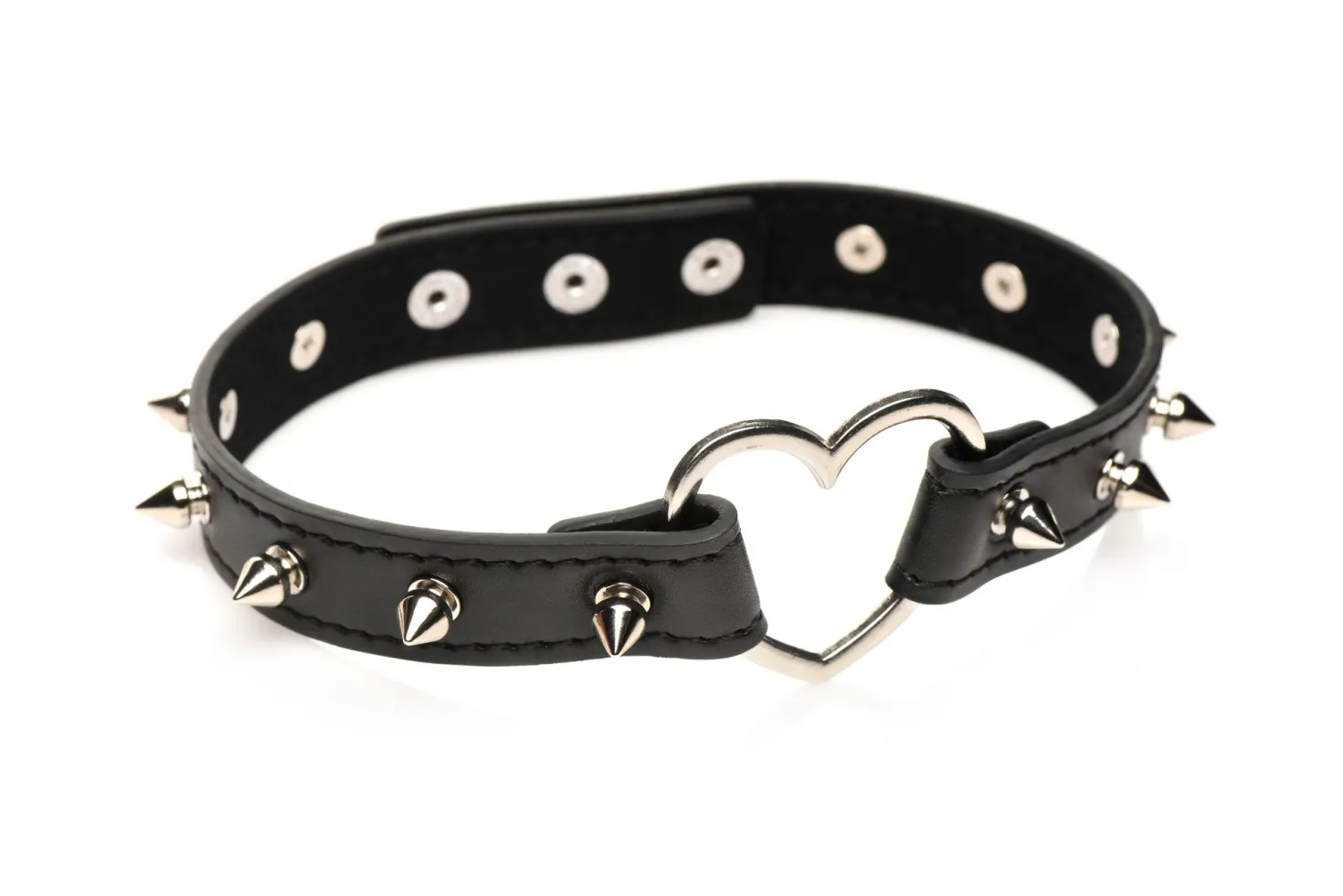 XR Brands - Collier Cœur Piquants - Noir