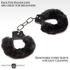XR Brands - Cuffed In Fur Menottes - Noir
