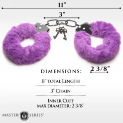 XR Brands - Cuffed In Fur Menottes - Violet