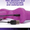 XR Brands - Double Dildo Vibrant avec Harnais - Violet