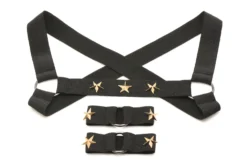 XR Brands - Harnais de Poitrine avec Brassards - Noir