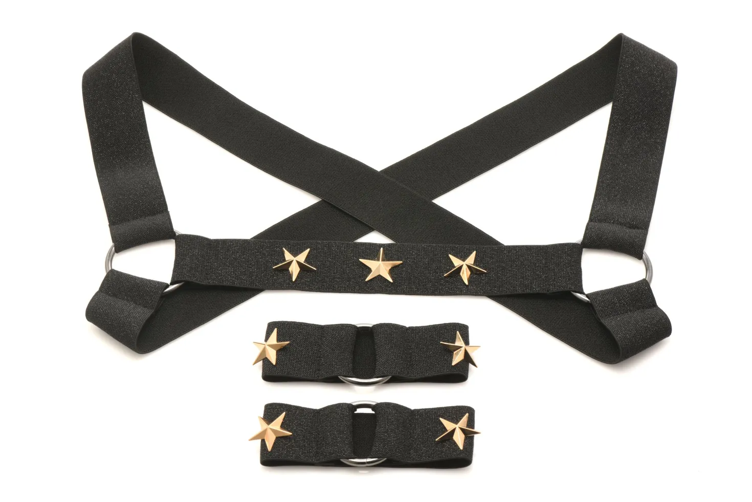 XR Brands - Harnais de Poitrine avec Brassards - Noir
